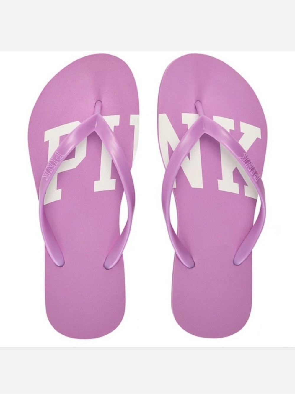 Victoria's Secret PINK flip Flop Sandals LILAC PURPLE SIZE 9 LARGE